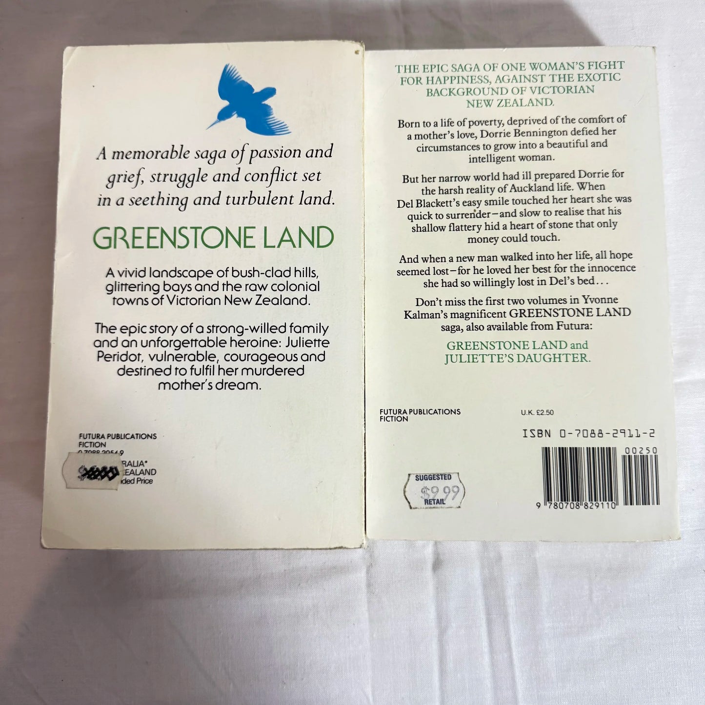 Yvonne Kalman Book Bundle x 2 | Vintage NZ | Mists of Heaven & Juliette's Daughter