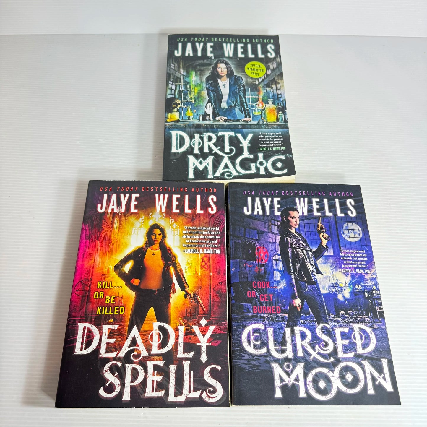 Prospero's War Books 1-3 - Jaye Wells Book Bundle x 3 Dirty Magic, Cursed Moon & Deadly Spells