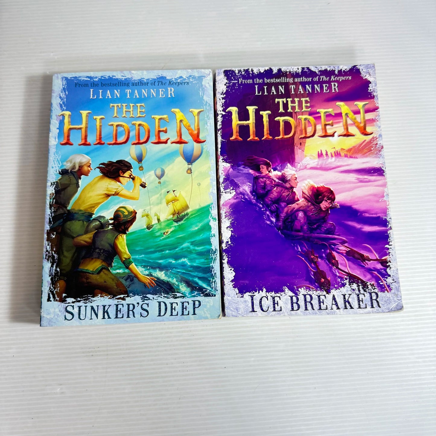 The Hidden- Lian Tanner Book Bundle x 2 Ice Breaker & Sunker's Deep