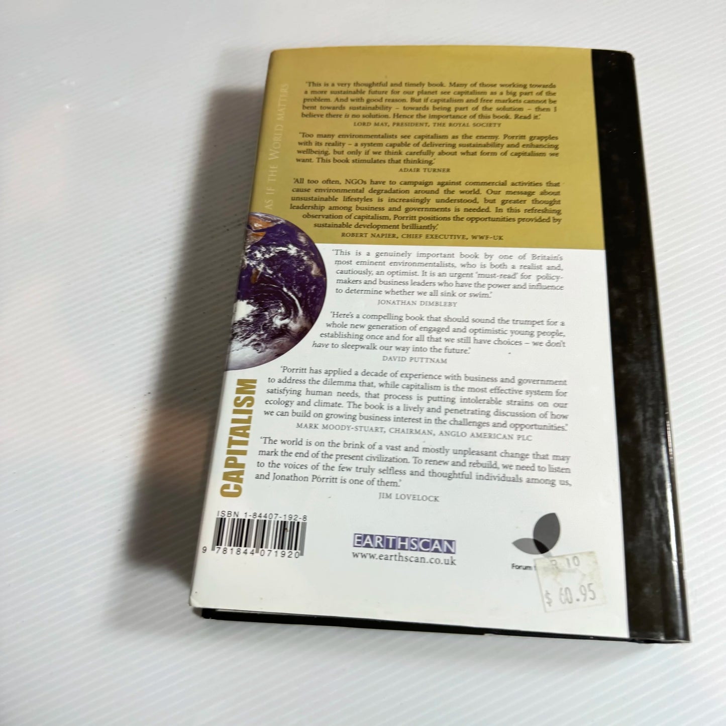 Capitalism : As If The World Matters - Jonathon Porritt