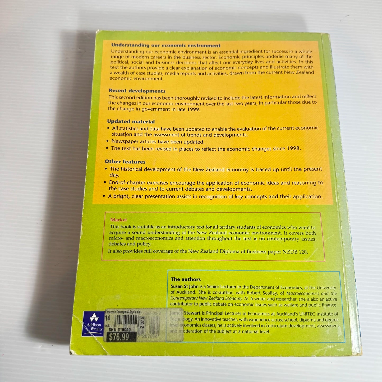 Economic Concepts and Applications - Susan St John & James Stewart