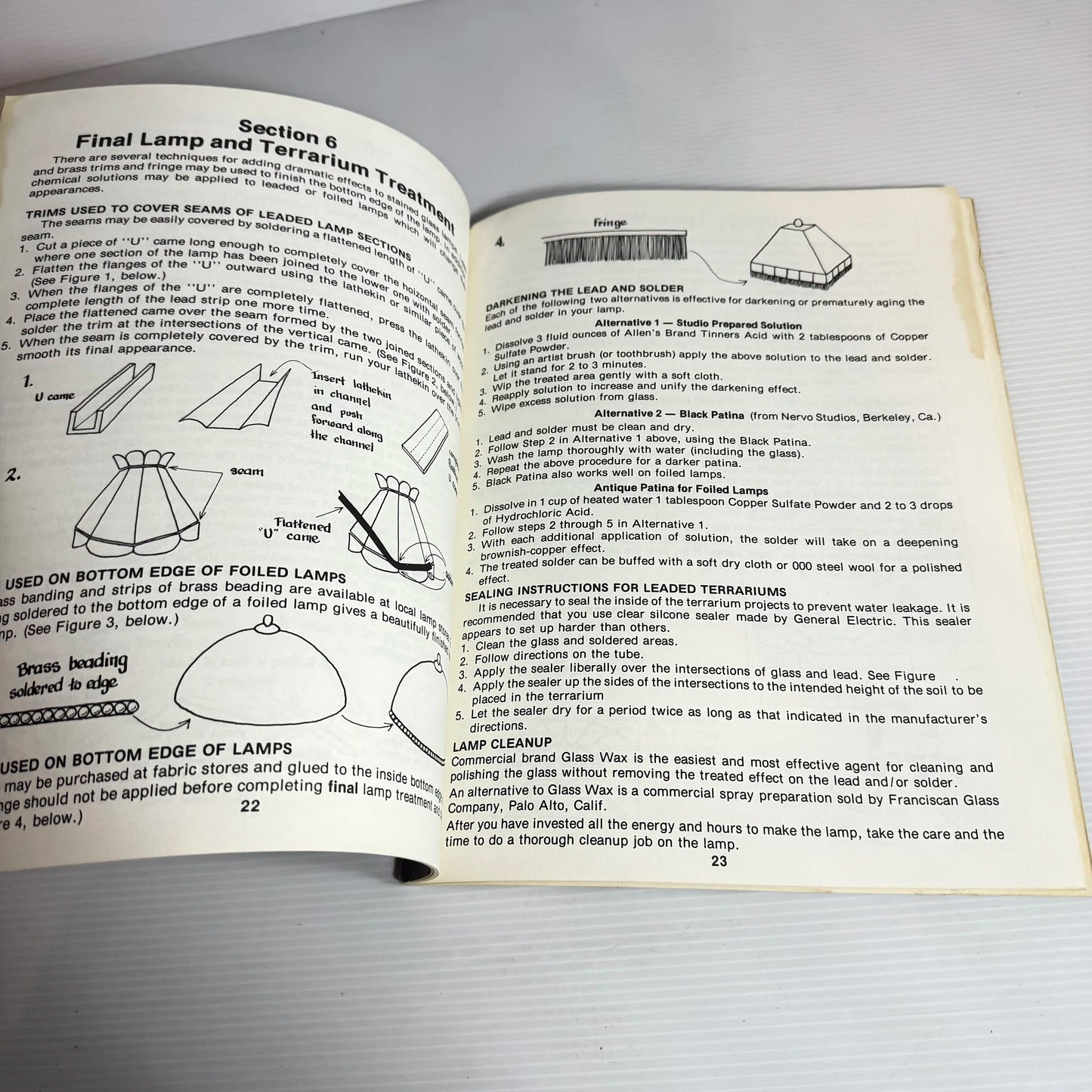 Stained Glass : Lamps & Terrariums 12 Designs (Vintage 1973)