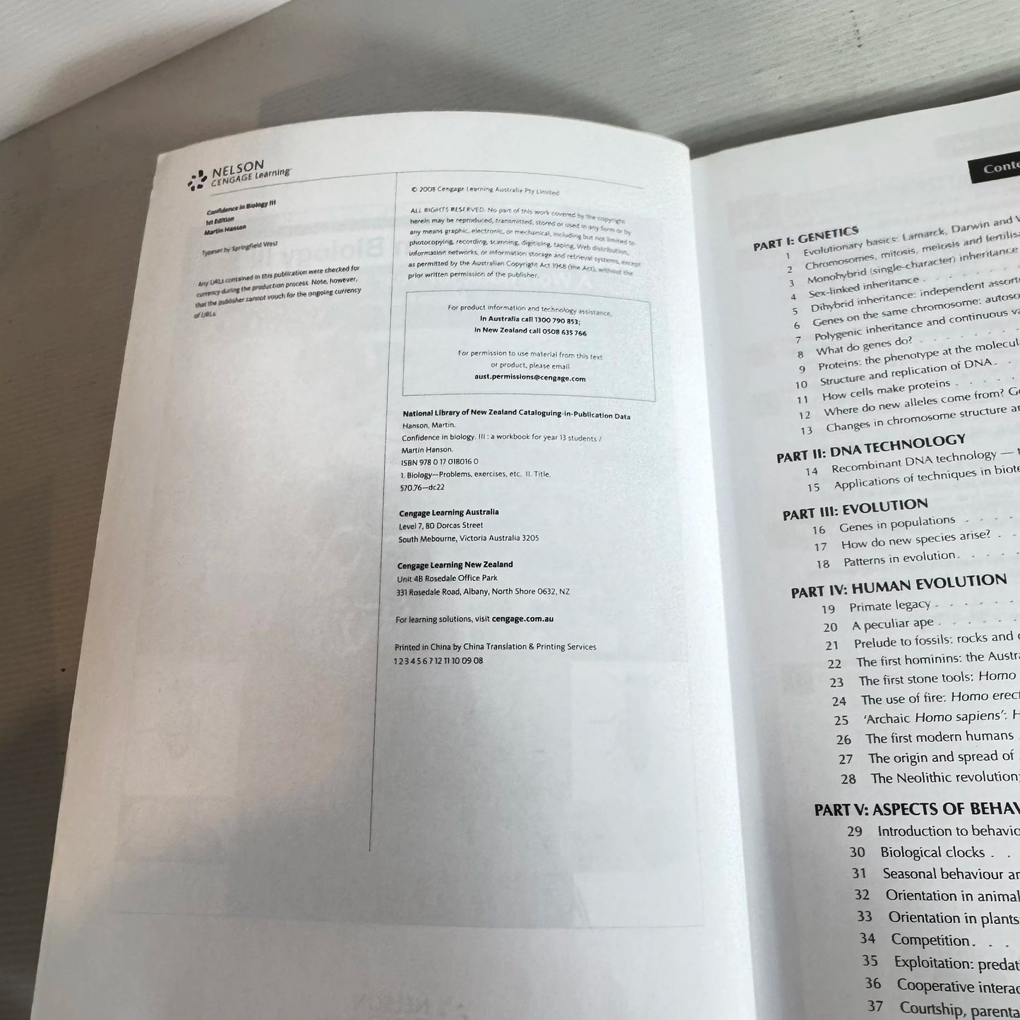 Confidence in Biology III : A Workbook for Year 13 Students - Martin Hanson