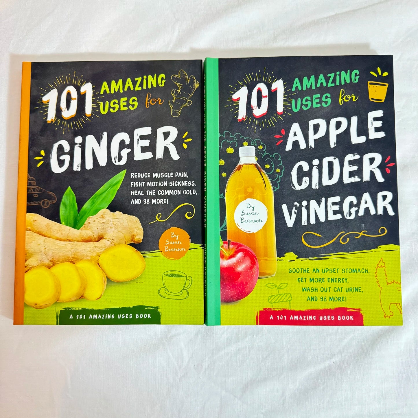 101 Amazing Uses for Ginger & Apple Cider Vinegar Book Bundle x 2