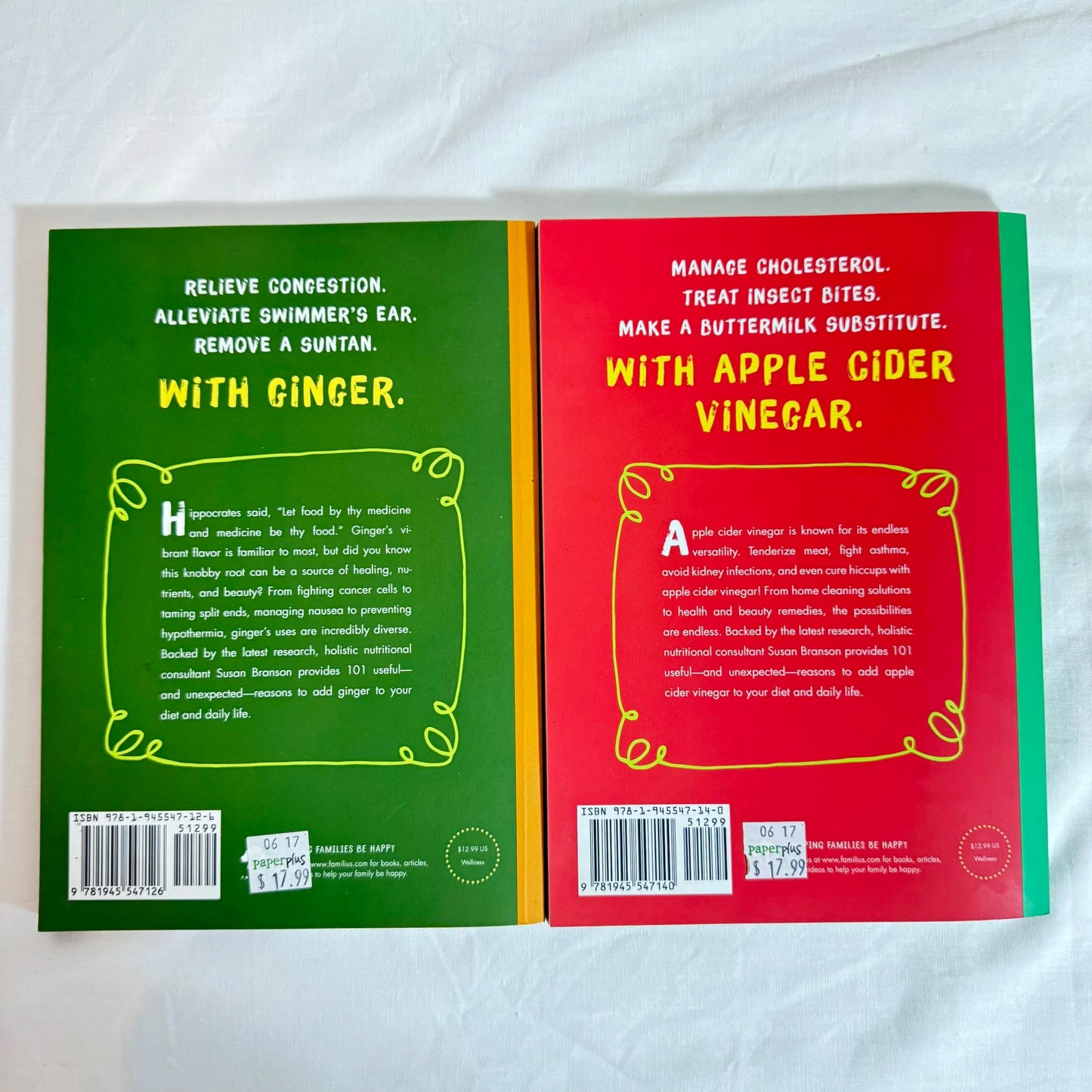 101 Amazing Uses for Ginger & Apple Cider Vinegar Book Bundle x 2