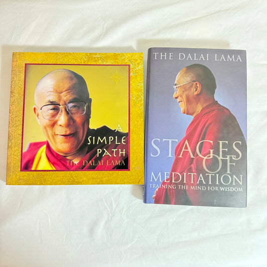 The Dalai Lama Book Bundle x2 Stages of Meditation & A Simple Path