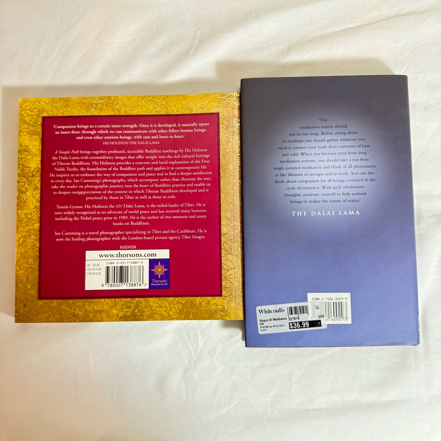 The Dalai Lama Book Bundle x2 Stages of Meditation & A Simple Path