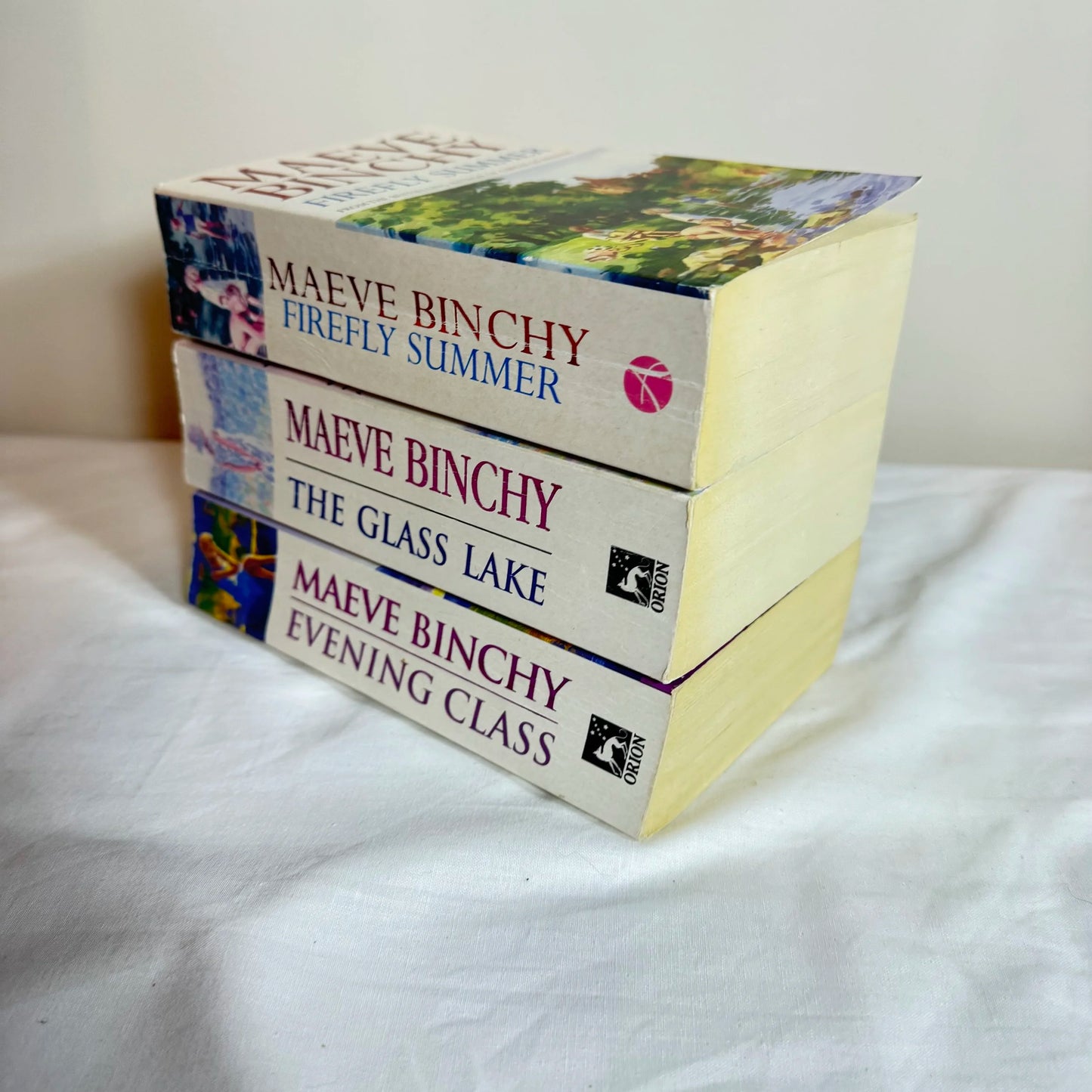 Maeve Binchy Book Bundle x 3 Fire Fly, The Glass Lake & Evening Class