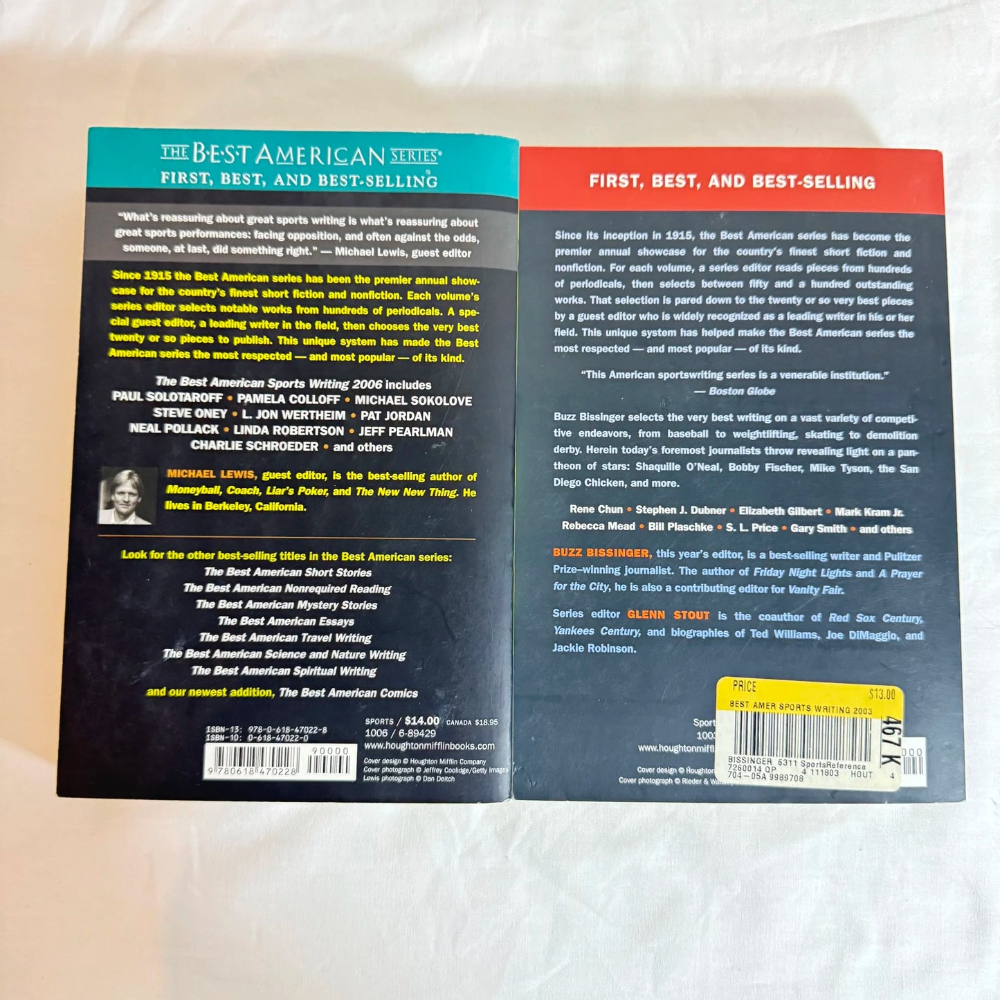 The Best American Sports Writing Book Bundle x 2 2003 & 2006