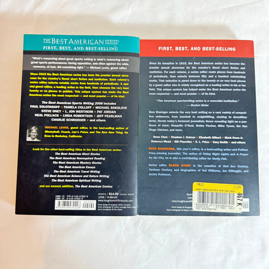 The Best American Sports Writing Book Bundle x 2 2003 & 2006