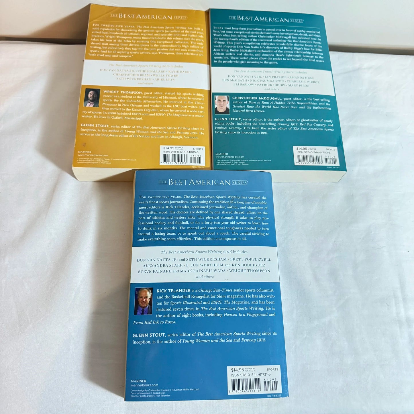 The Best American Sports Writing Book Bundle x 3 2014, 2025 & 2016