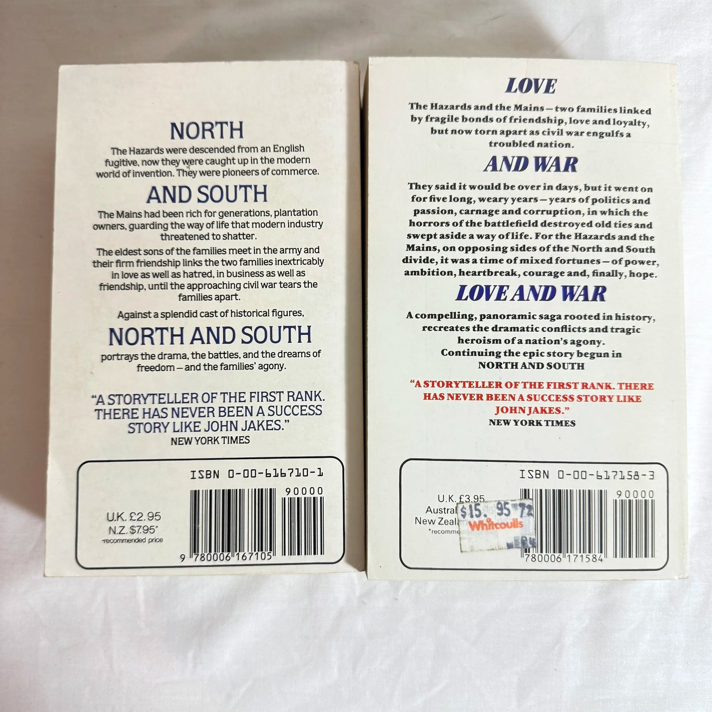John Jakes - Book Bundle x 2 - North & South and Love & War