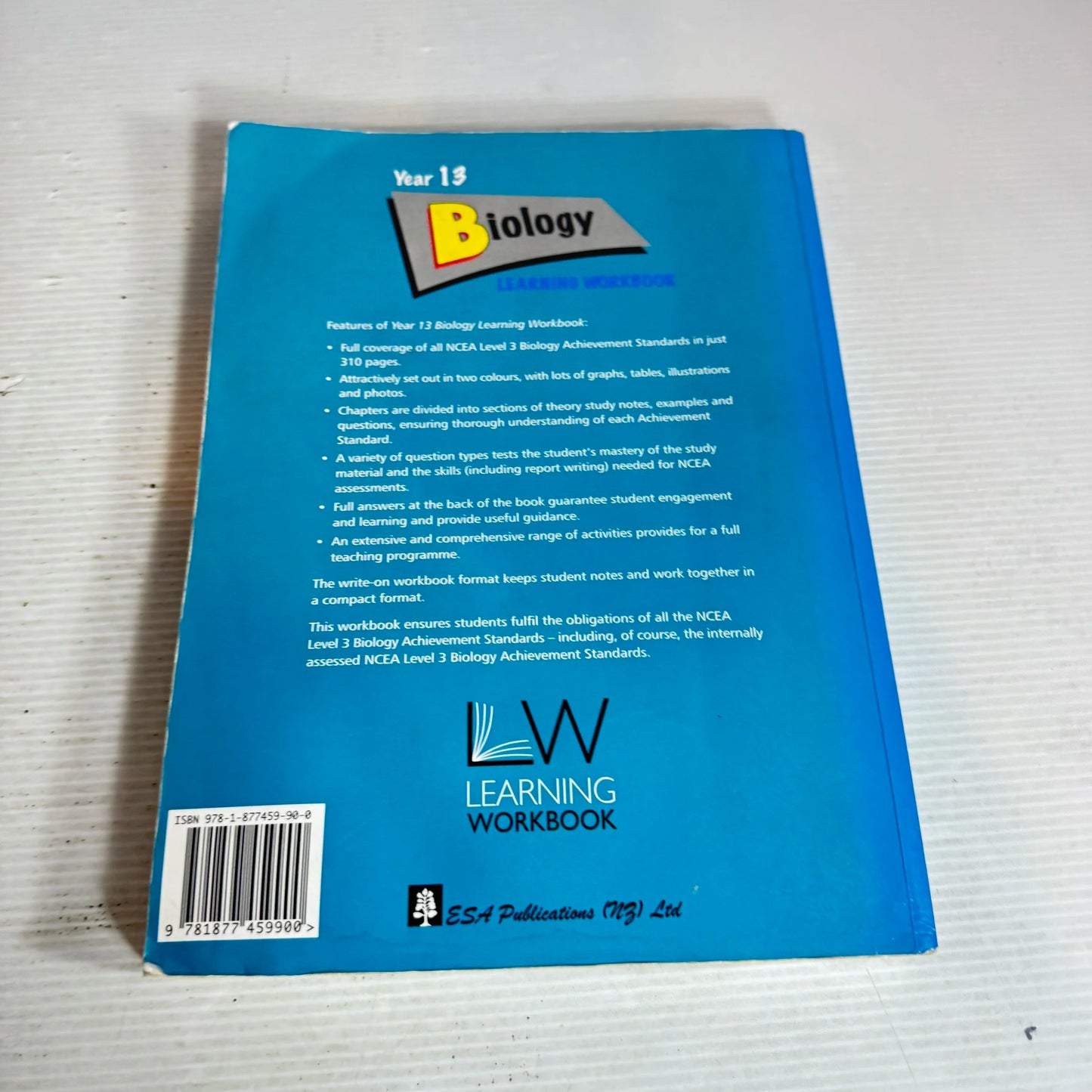 Learning Workbook Year 13 Biology NCEA Level 3 - Glennis Mortiarty, Anna Roberts And Maria Sinclair