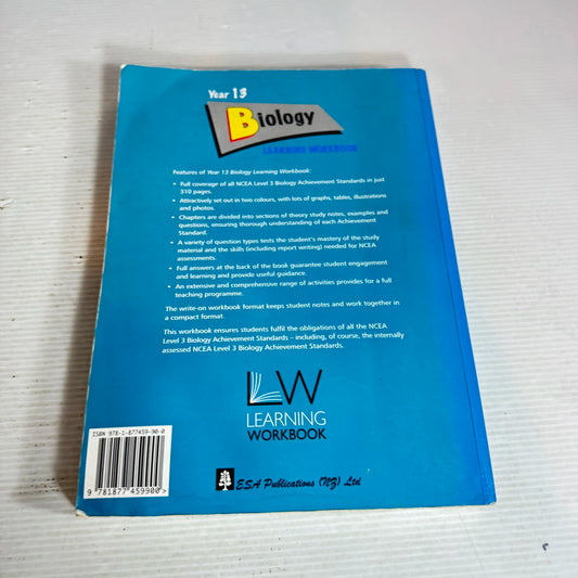 Learning Workbook Year 13 Biology NCEA Level 3 - Glennis Mortiarty, Anna Roberts And Maria Sinclair