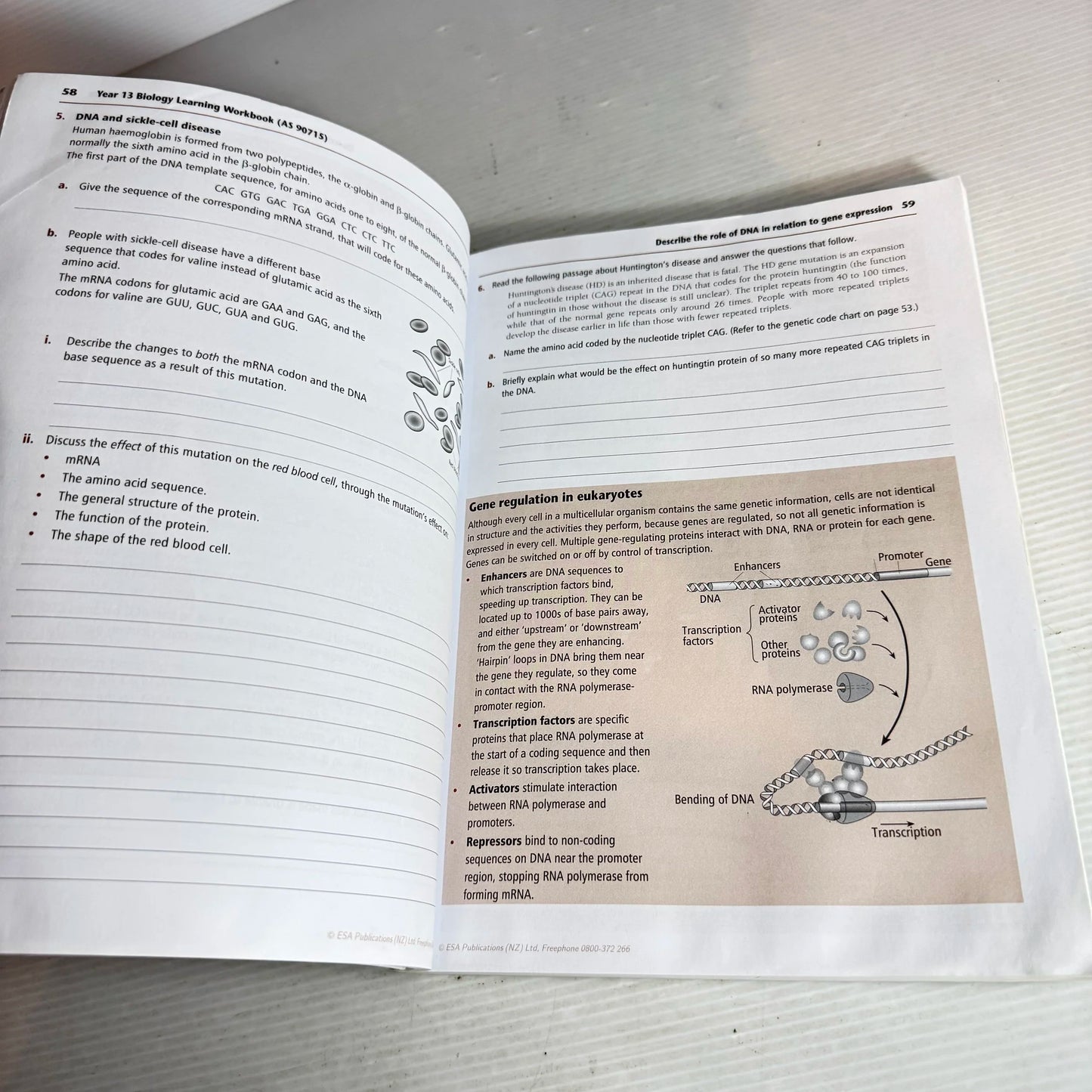 Learning Workbook Year 13 Biology NCEA Level 3 - Glennis Mortiarty, Anna Roberts And Maria Sinclair