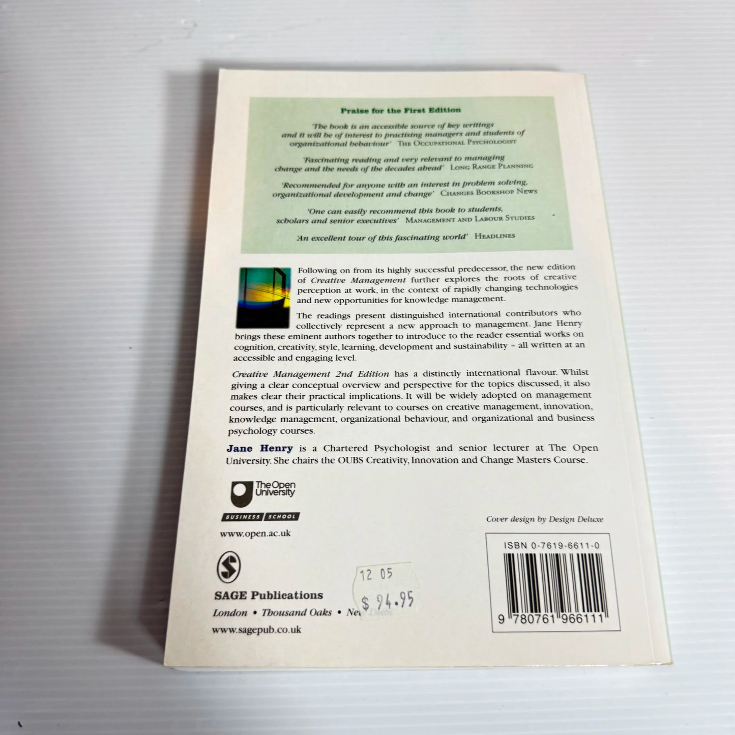 Creative Management (2nd Ed.) - Jane Henry