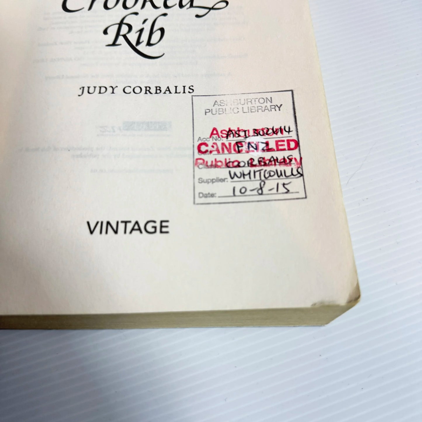 A Crooked Rib - Judy Cornbalis