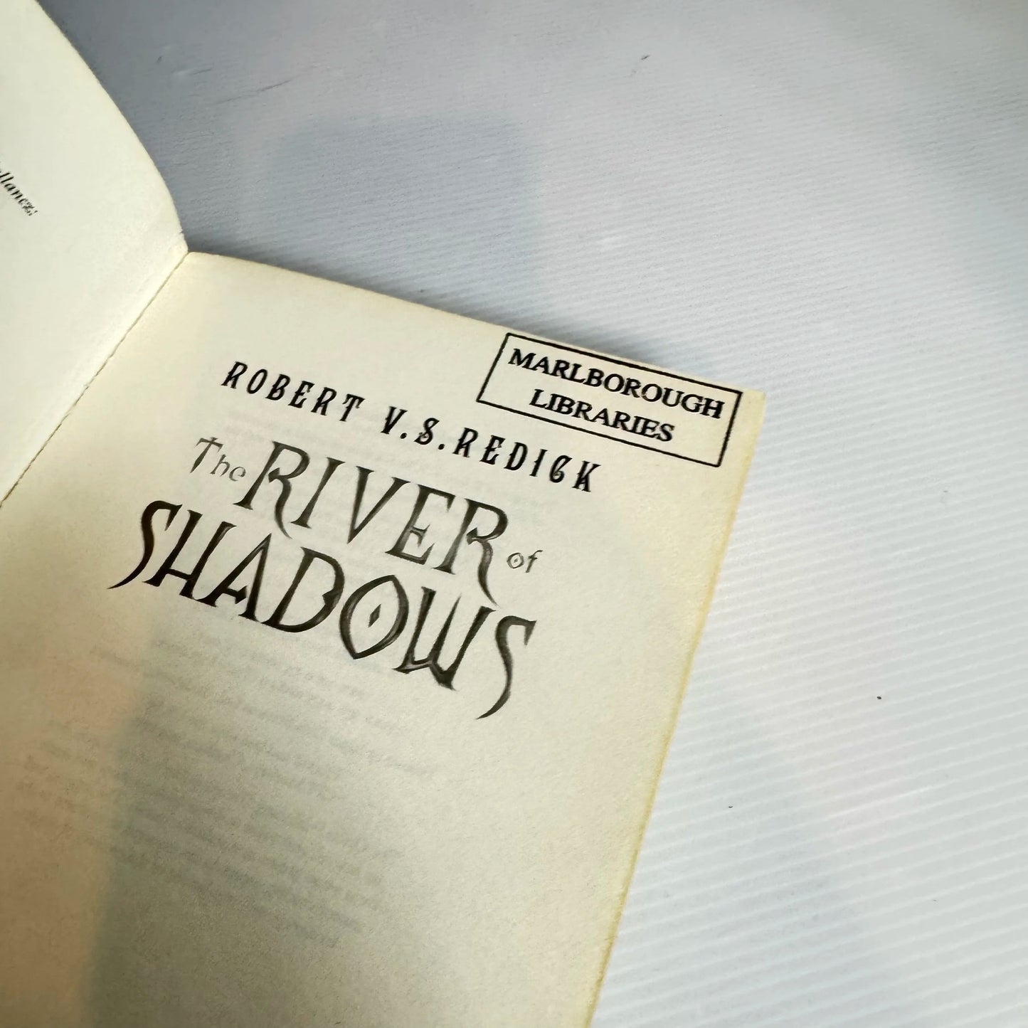 The River of Shadows - Robert V.S. Redick