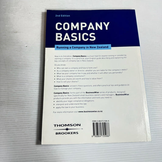 Company Basics: Running A Company In New Zealand (2nd Ed.)- Business Wise