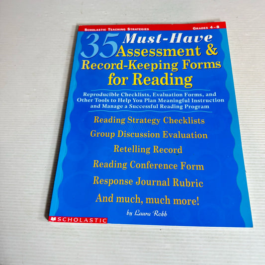 35 Must-Have Assessment & Record-Keeping Forms for Reading - Laura Robb