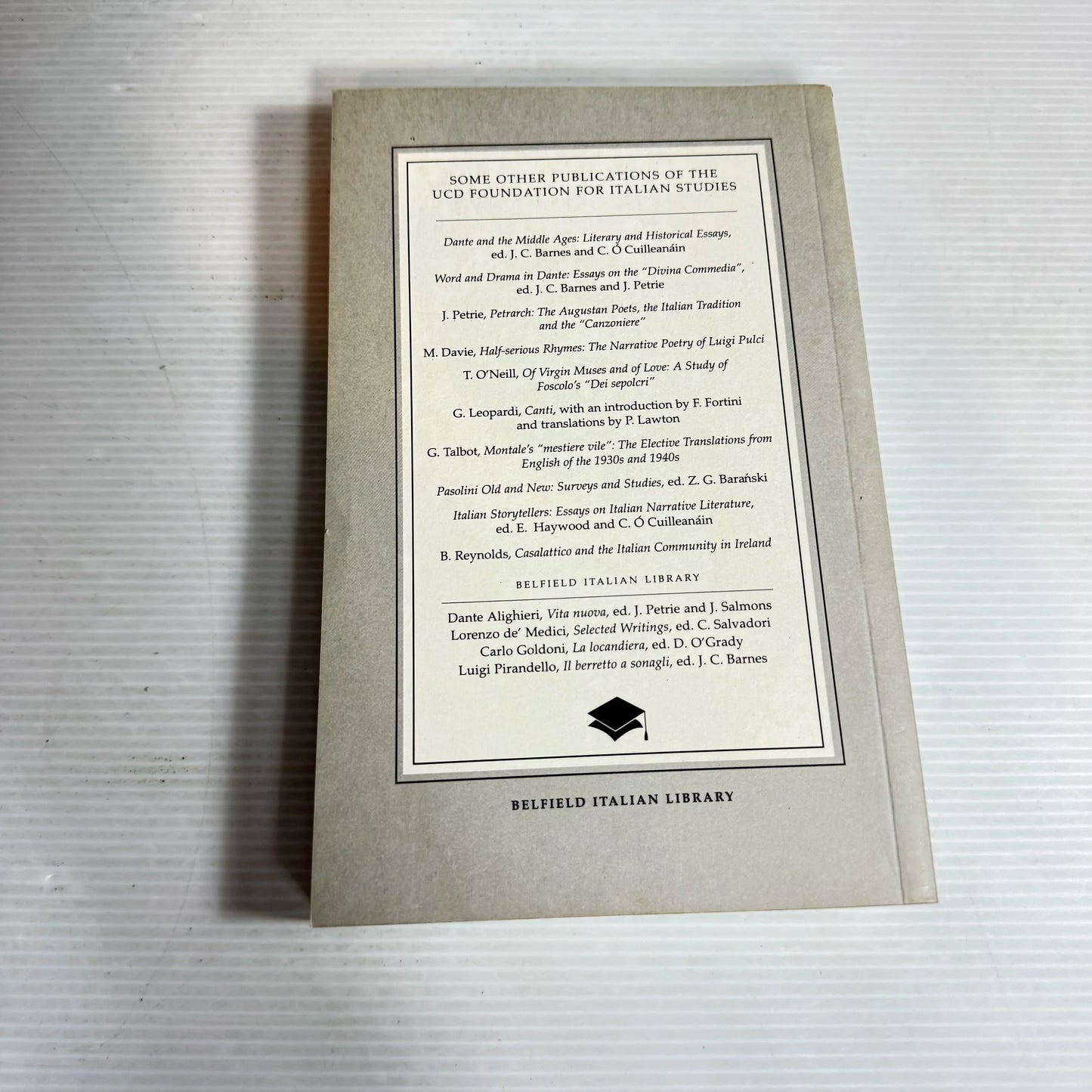 Eugenio Montale : Selected Poems - Edited by George Talbot (Inscription from editor)