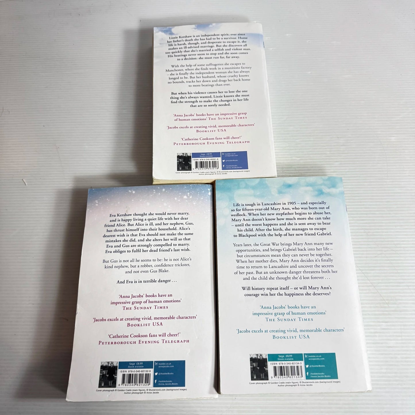 Anna Jacobs Book Bundle x3 (Our Lizzie, Our Mary Ann, And Our Eva)