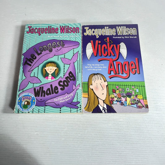 Jacqueline Wilson Book Bundle X 2 Vicky Angel & The Longest Whale Song (329)