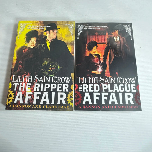 A Bannon And Clare Case Book 1 & 2 Book Bundle x2 - Lilith Saintcrow The Red Plague Affair & The Ripper Affair (331)