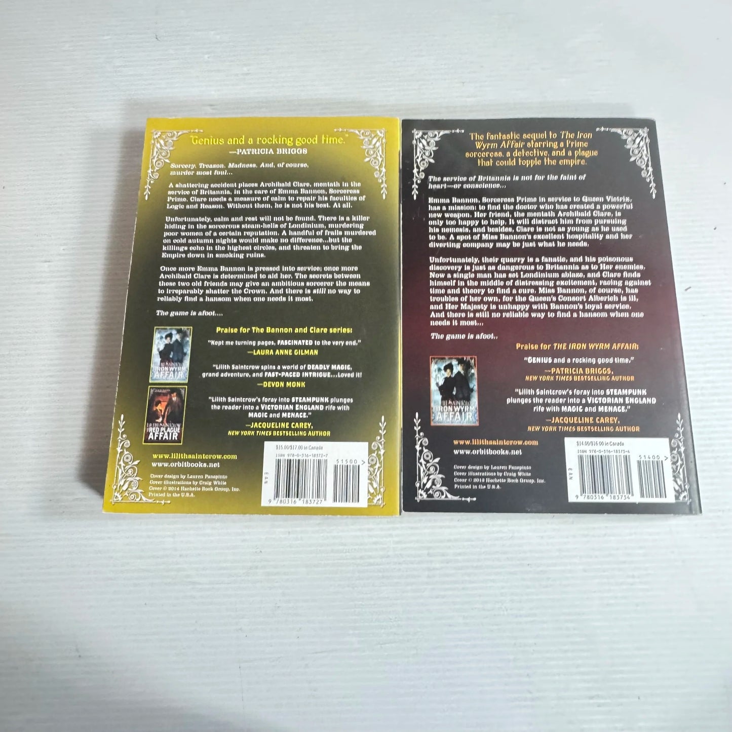 A Bannon And Clare Case Book 1 & 2 Book Bundle x2 - Lilith Saintcrow The Red Plague Affair & The Ripper Affair (331)