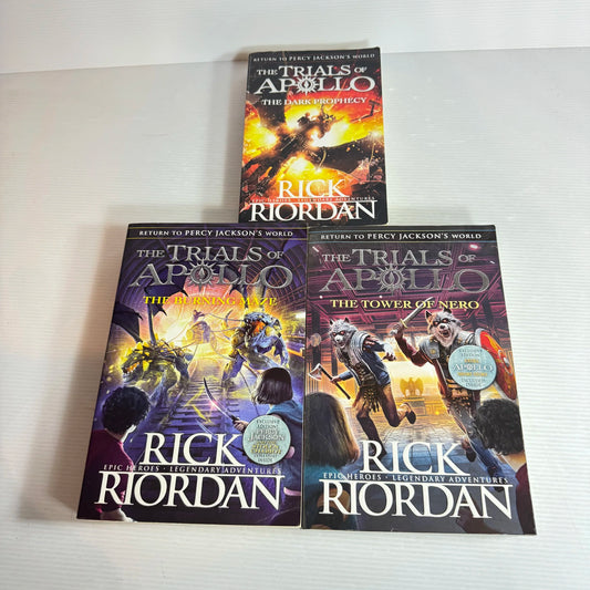 The Trials Of Apollo Book Bundle x 3 - Rick Riordan (255)