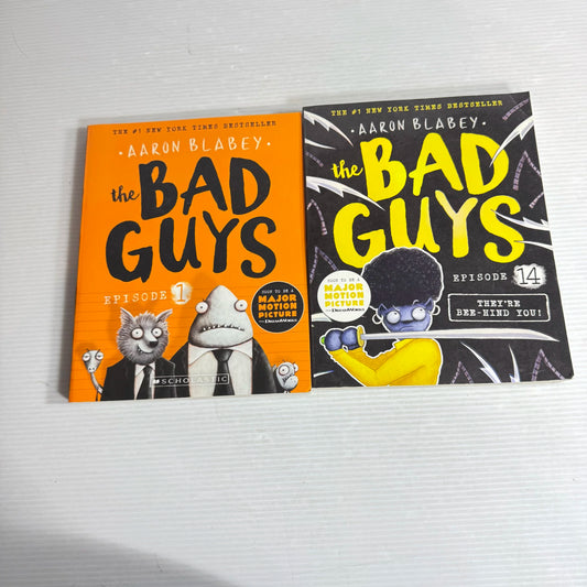 The Bad Guys Graphic Novel Book Bundle x 2 - Aaron Blabey Book 1 & Book 14 (253)