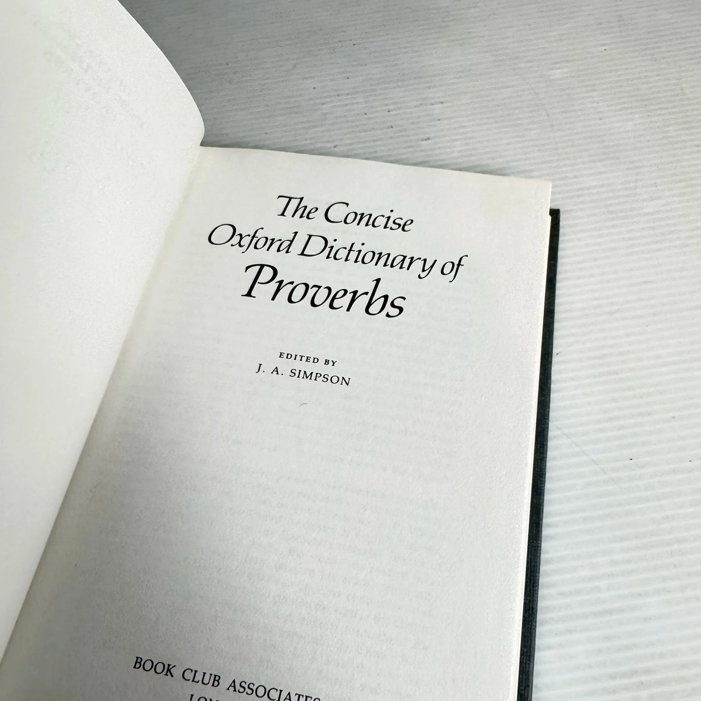The Concise Oxford Dictionary of Proverbs