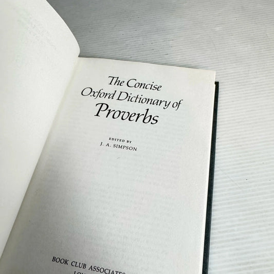 The Concise Oxford Dictionary of Proverbs