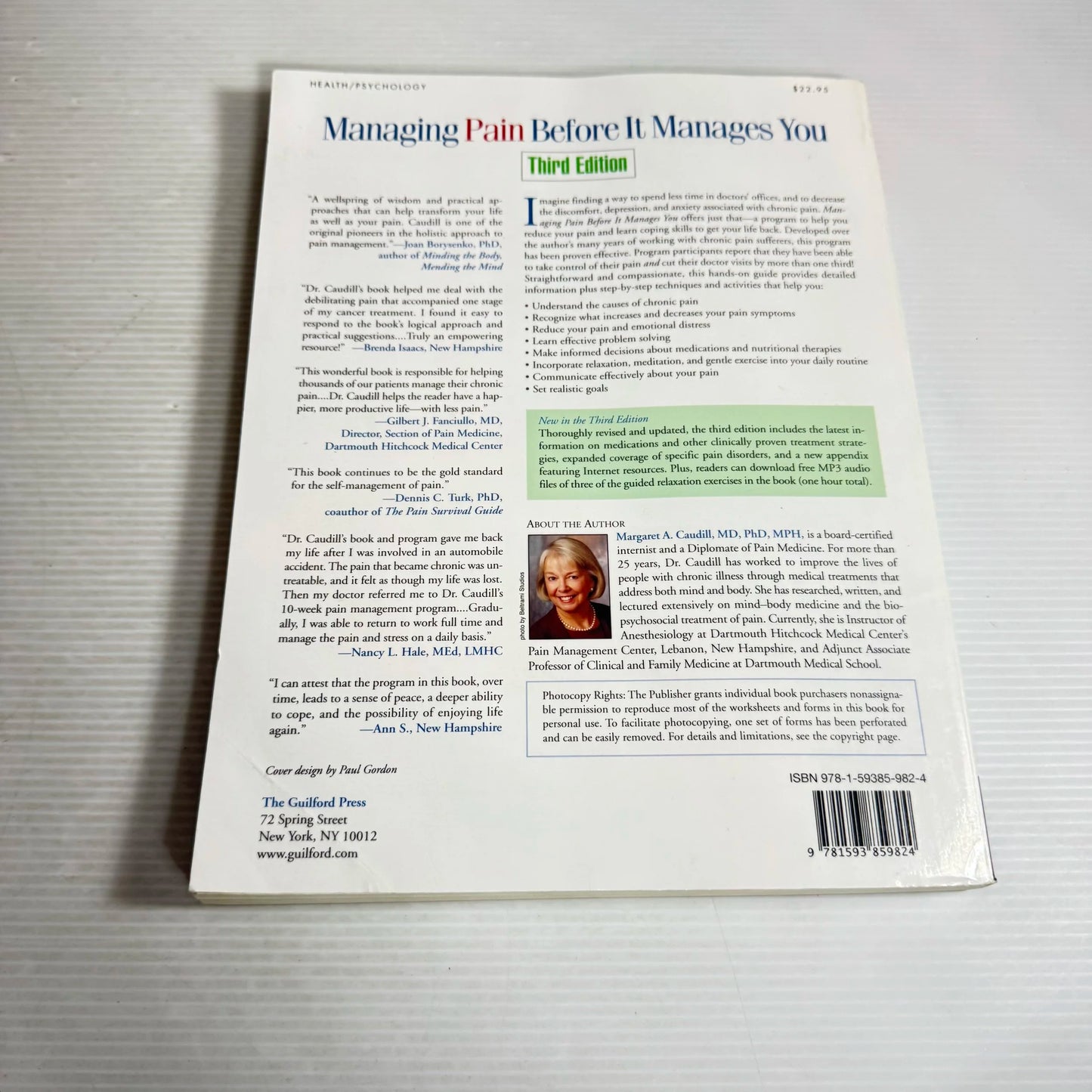 Managing Pain Before It Manages You (3rd Ed.) - Margaret A. Caudill, MD, PhD, MPH