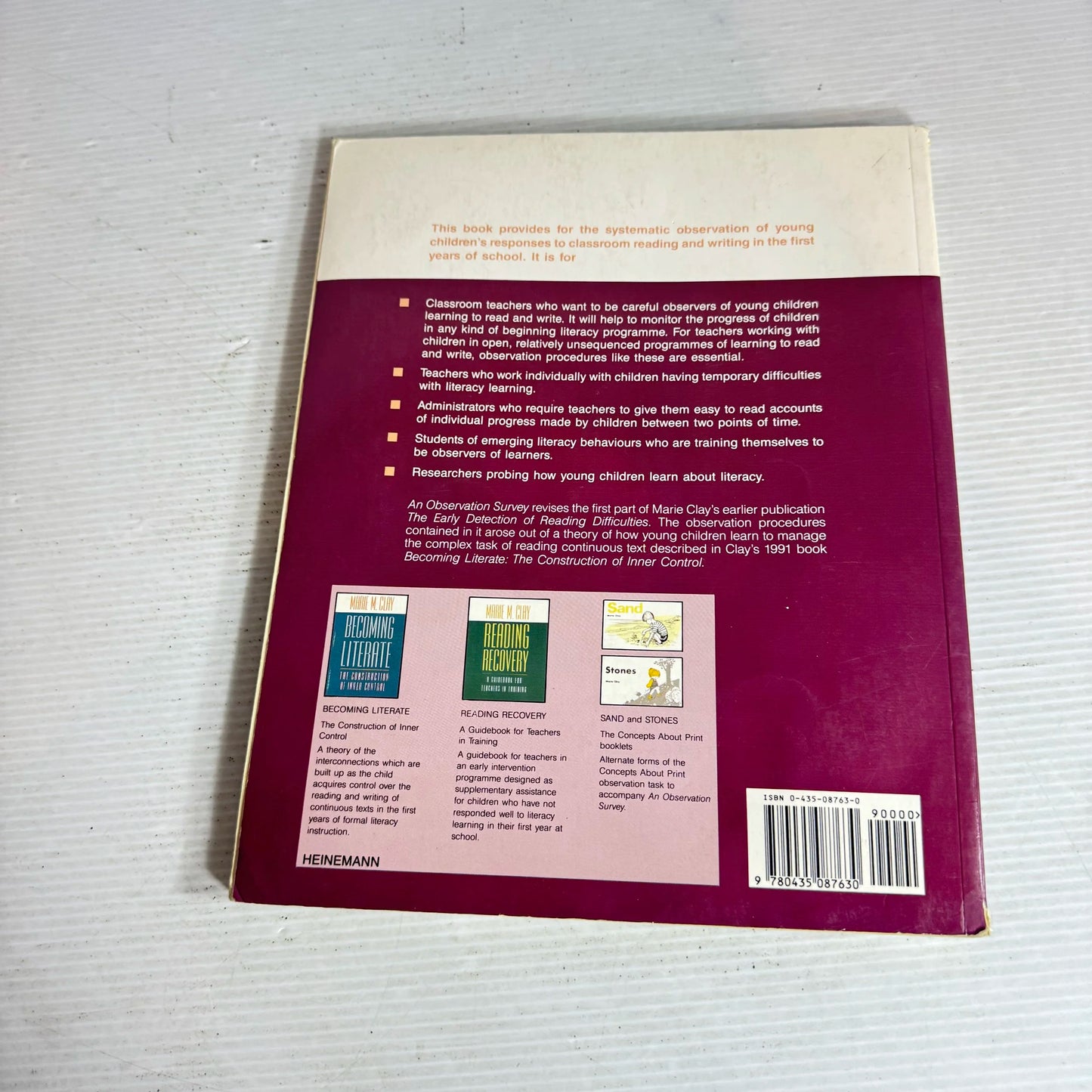 An Observation Survey of Early Literacy Achievement - Mary M. Clay