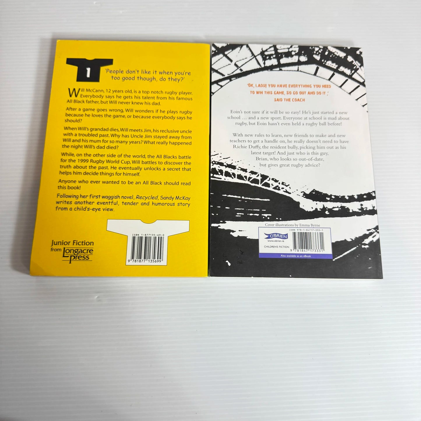 Children's Fiction Rugby Book Bundle x 2 - My Dad, the All Black and Rugby Spirit
