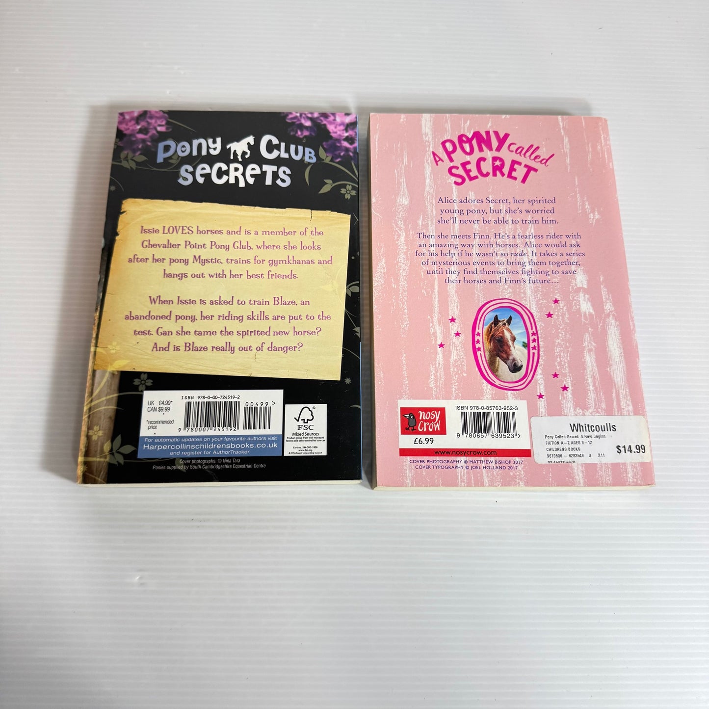 Children Pony Book Bundle x 2 Pony Club Secrets : Mystic and the Midnight Ride and A Pony Called Secret : A New Beginning
