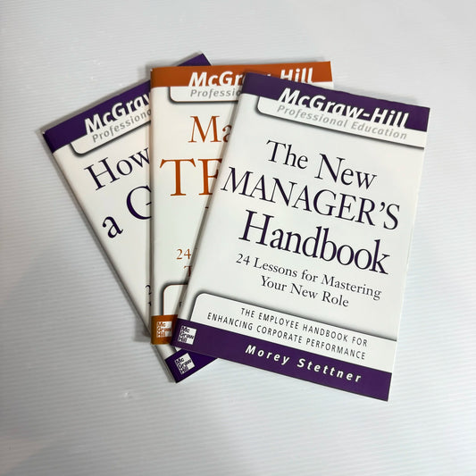 McGraw-Hill Professional Education Book Bundle x 3 How To Be A Great Coach, The Manager's Handbook, & Making Teams Work