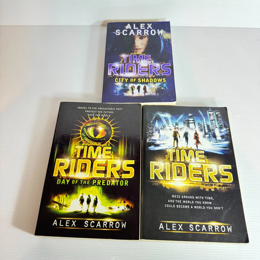 Time Riders - Alex Scarrow Book Bundle x 3 Time Riders, City of Shadows, and Day of the Predator
