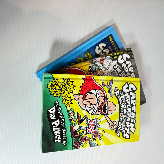 Captain Underpants Book Bundle x 3 by Dav Pilkey Hardcover
