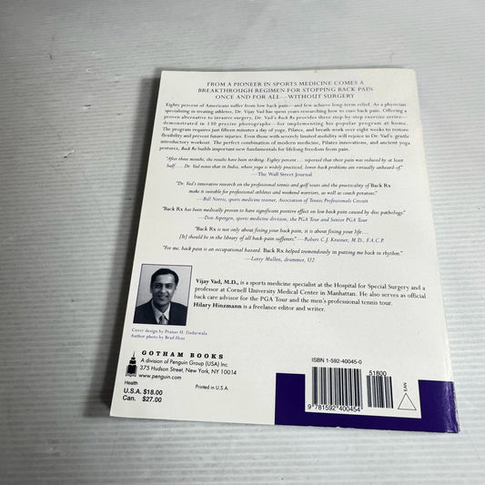 Back RX: End Low Back Pain - Vija Vad and Hilary Hinzmann