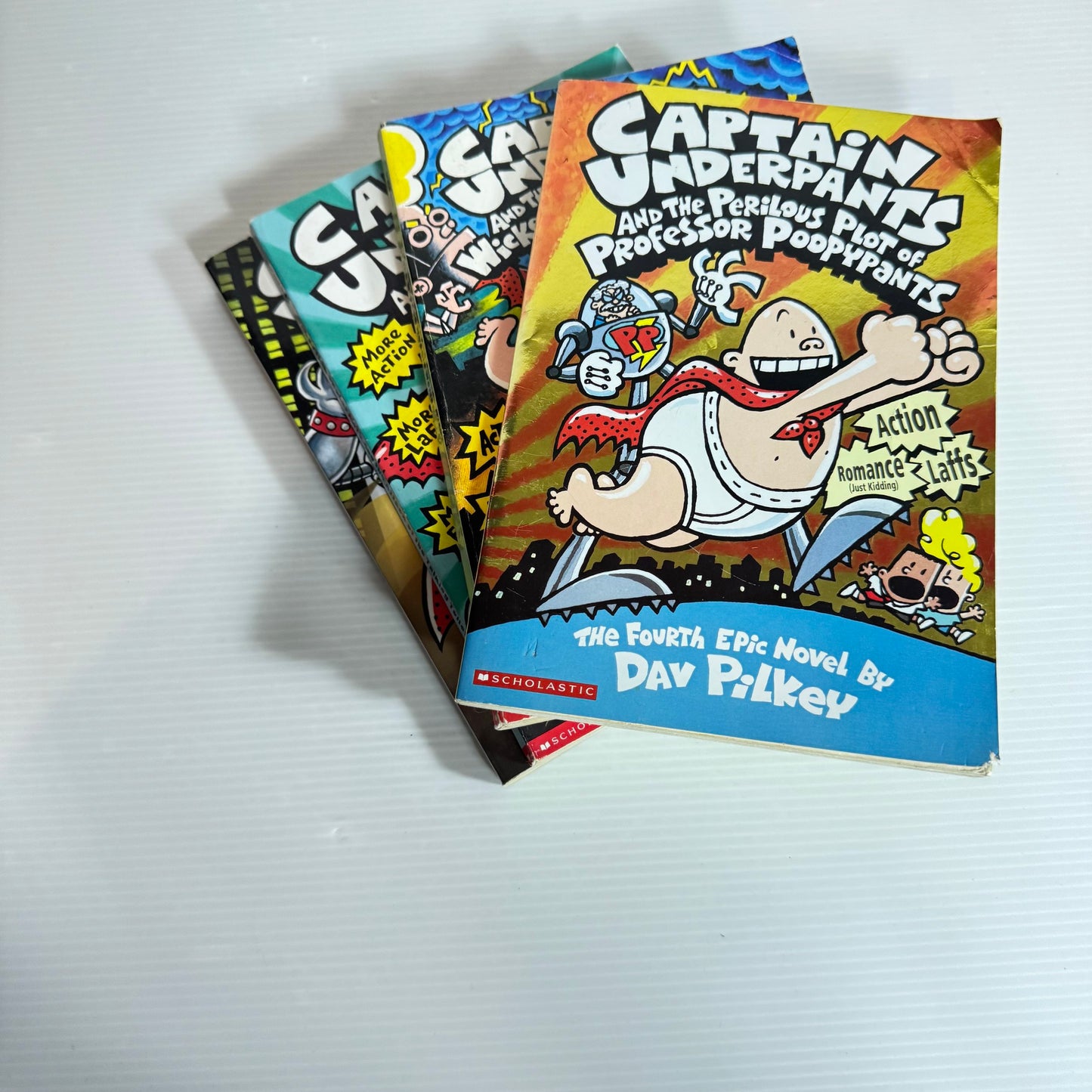 Captain Underpants Graphic Novels Book Bundle x 4 by Dav Pilkey
