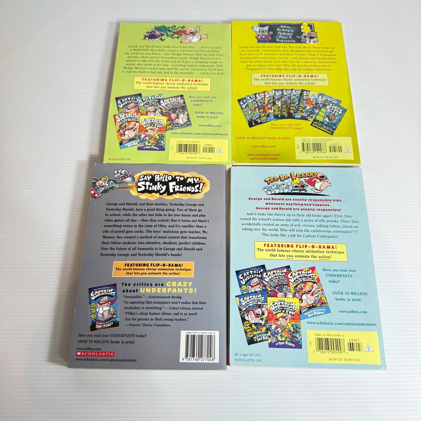 Captain Underpants Graphic Novels Book Bundle x 4 by Dav Pilkey