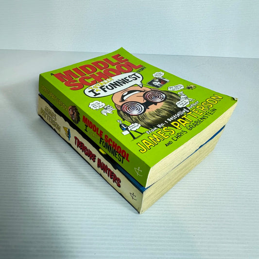 Middle School Book Bundle x 2 - By James Patterson & Chris Grabenstein - Treasure Hunters & I Totally Funniest