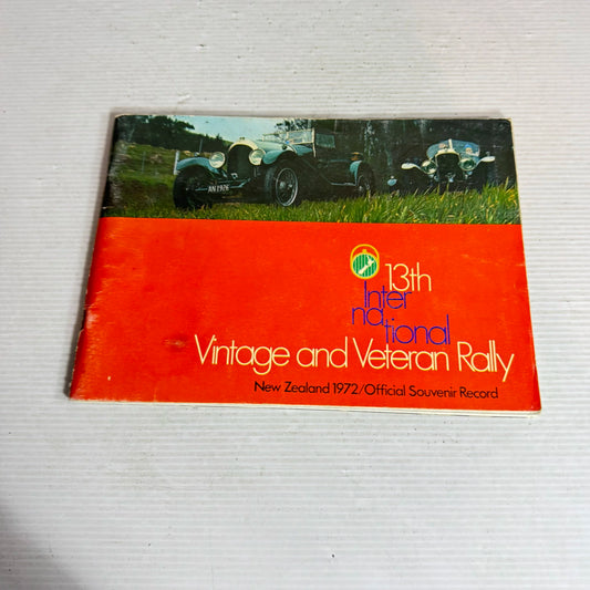 13th International Vintage and Veteran Rally : New Zealand 1972/Official Souvenir Record (Vintage 1972)
