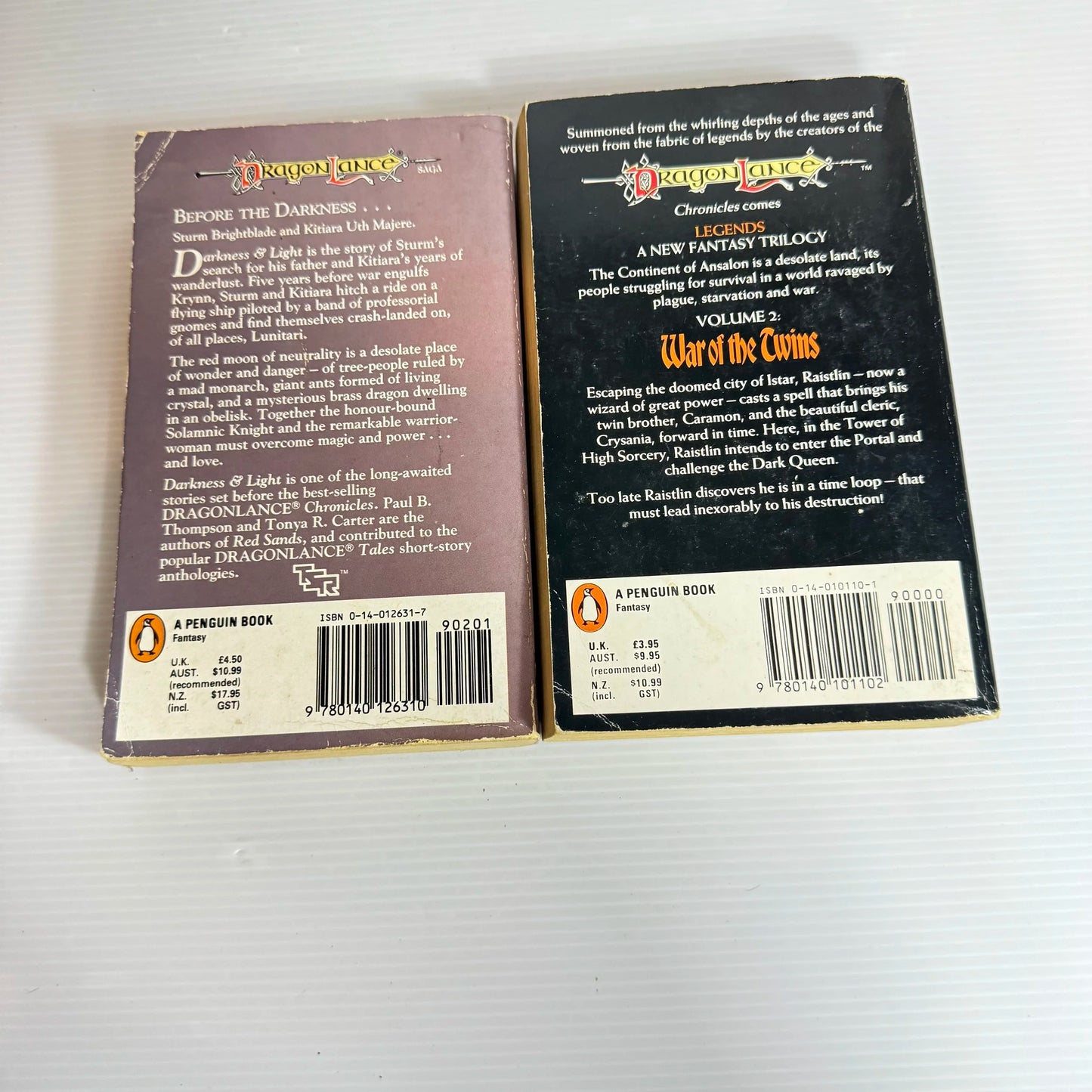 Fantasy Book Bundle x 2 - Dragon Lance Saga (Vintage 1988/89)