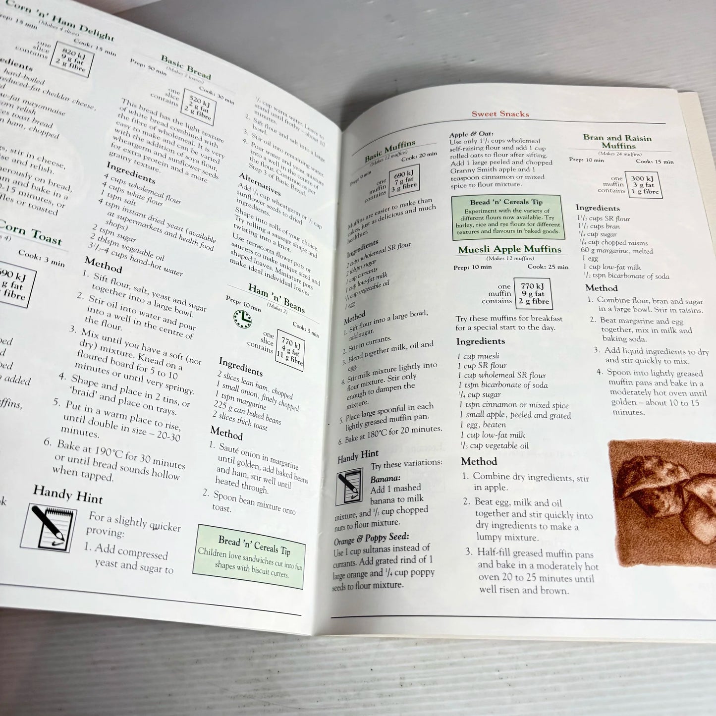 Fit Food Harvest Cookbook - Bread, Pasta and Rice Recipes (Vintage 1994)