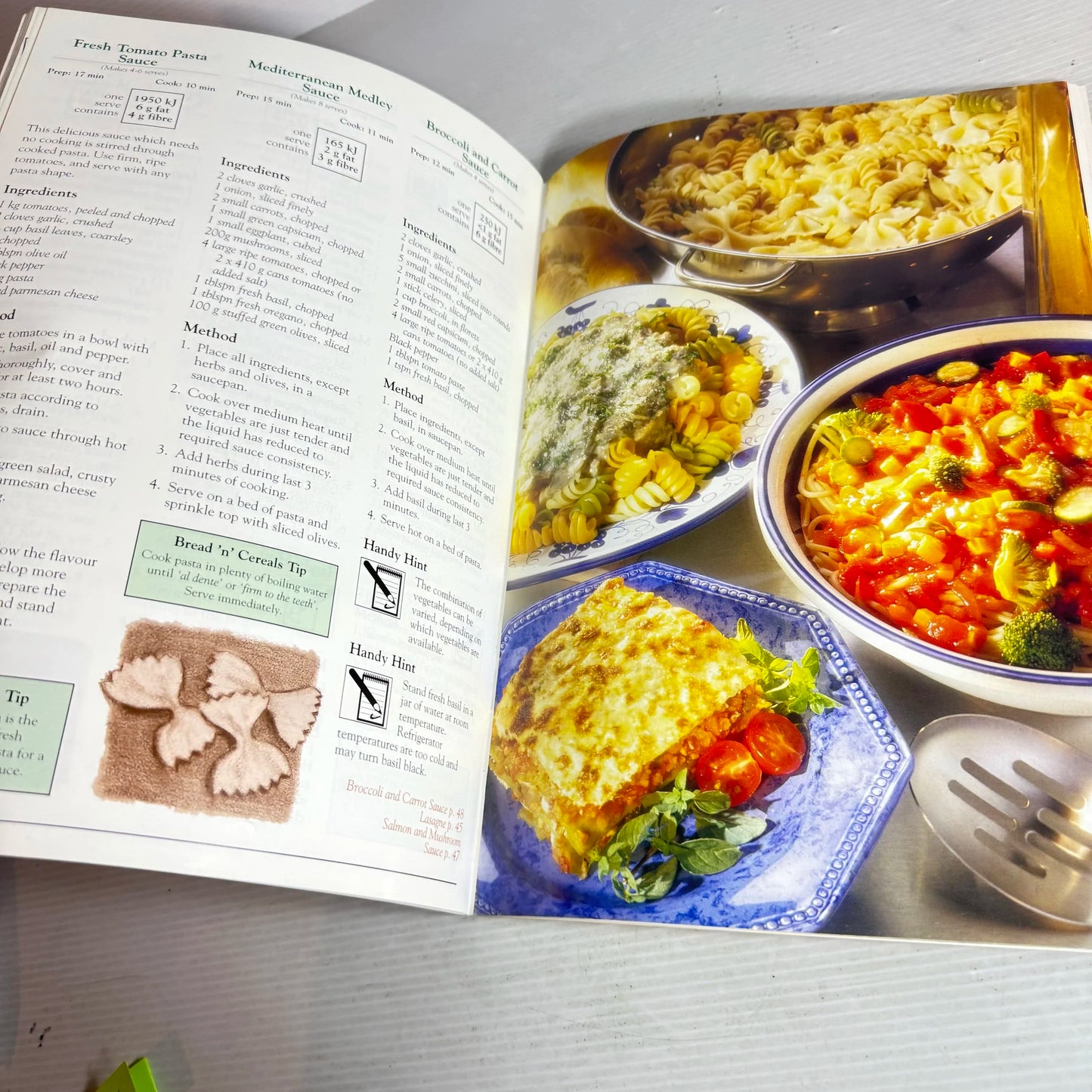 Fit Food Harvest Cookbook - Bread, Pasta and Rice Recipes (Vintage 1994)