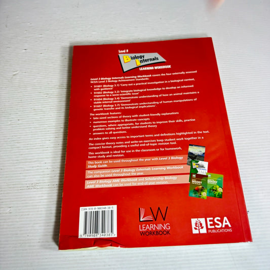 Learning Workbook Level 3 Biology Internals - Anna Roberts