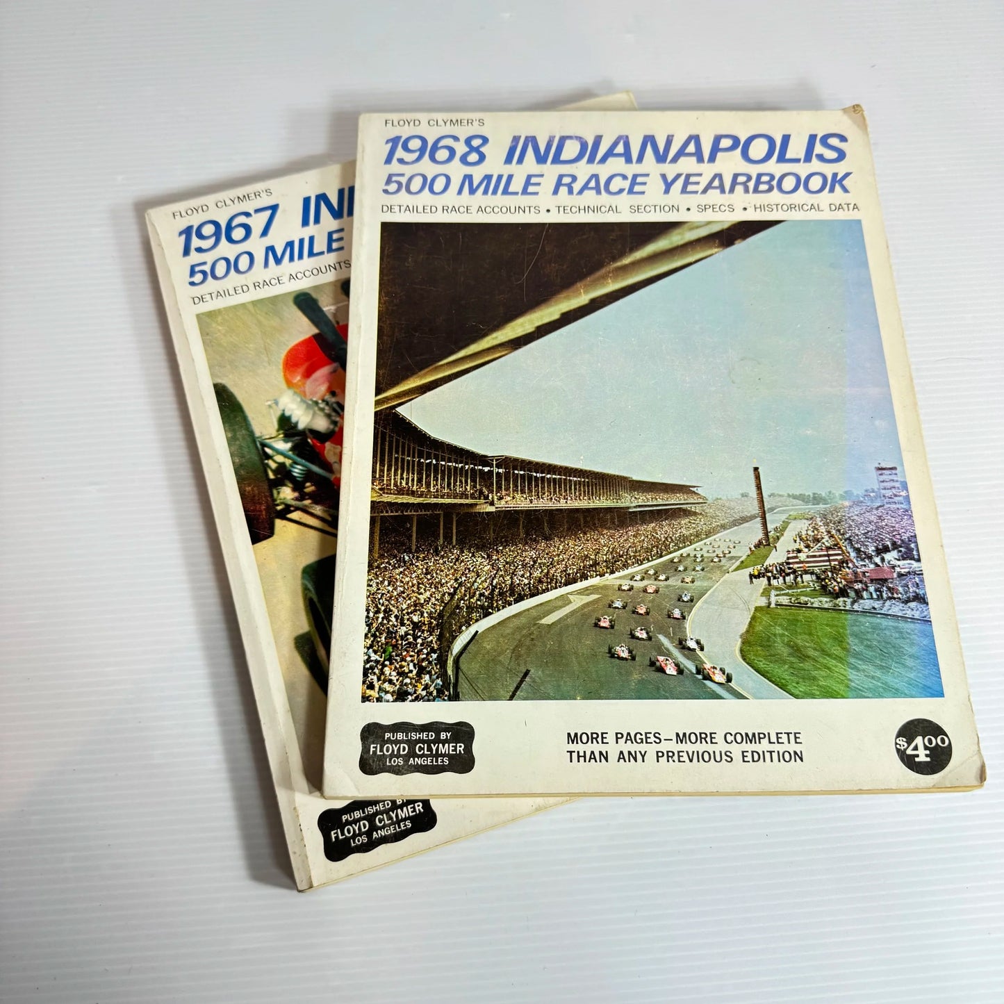 1967 & 1968 Indianapolis 500 Mile Race Yearbooks (Vintage)